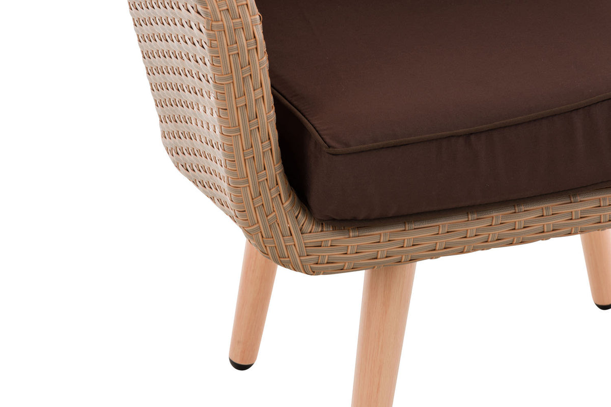 Fauteuil Ameland plat terrabruin 40 cm (lichtbruin) (5)