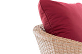 Fauteuil Ameland plat robijnrood 40 cm (lichtbruin) (4)
