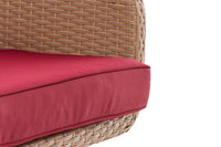 Fauteuil Ameland plat robijnrood 40 cm (lichtbruin) (6)