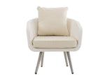 Fauteuil Ameland plat crèmewit 40 cm (lichtgrijs) (2)