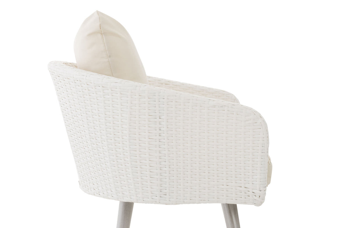 Fauteuil Ameland plat crèmewit 40 cm (lichtgrijs) (3)