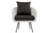 Fauteuil Ameland plat antraciet 40 cm (lichtgrijs) (2)