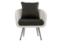 Fauteuil Ameland plat antraciet 40 cm (lichtgrijs) (2)