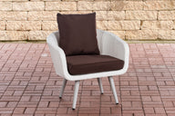 Fauteuil Ameland plat terrabruin 40 cm (lichtgrijs)