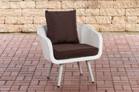Fauteuil Ameland plat terrabruin 40 cm (lichtgrijs)