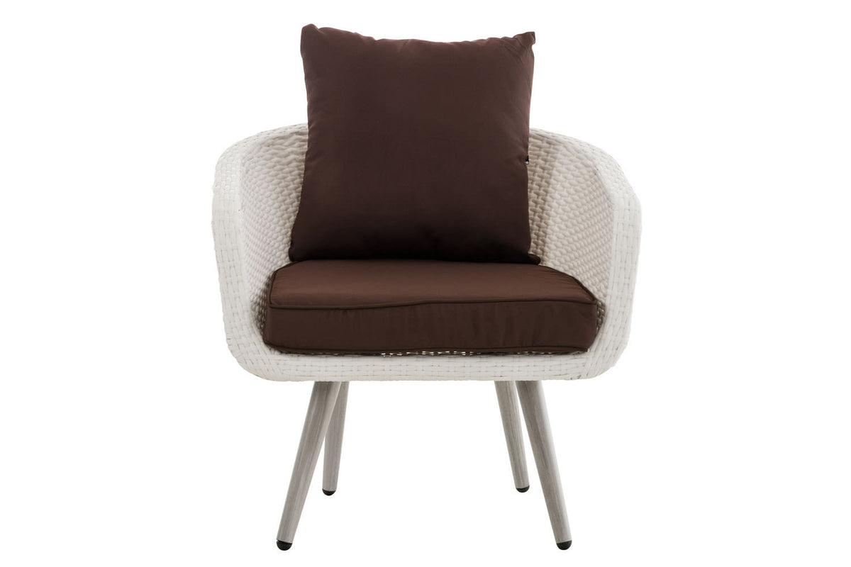 Fauteuil Ameland plat terrabruin 40 cm (lichtgrijs) (2)