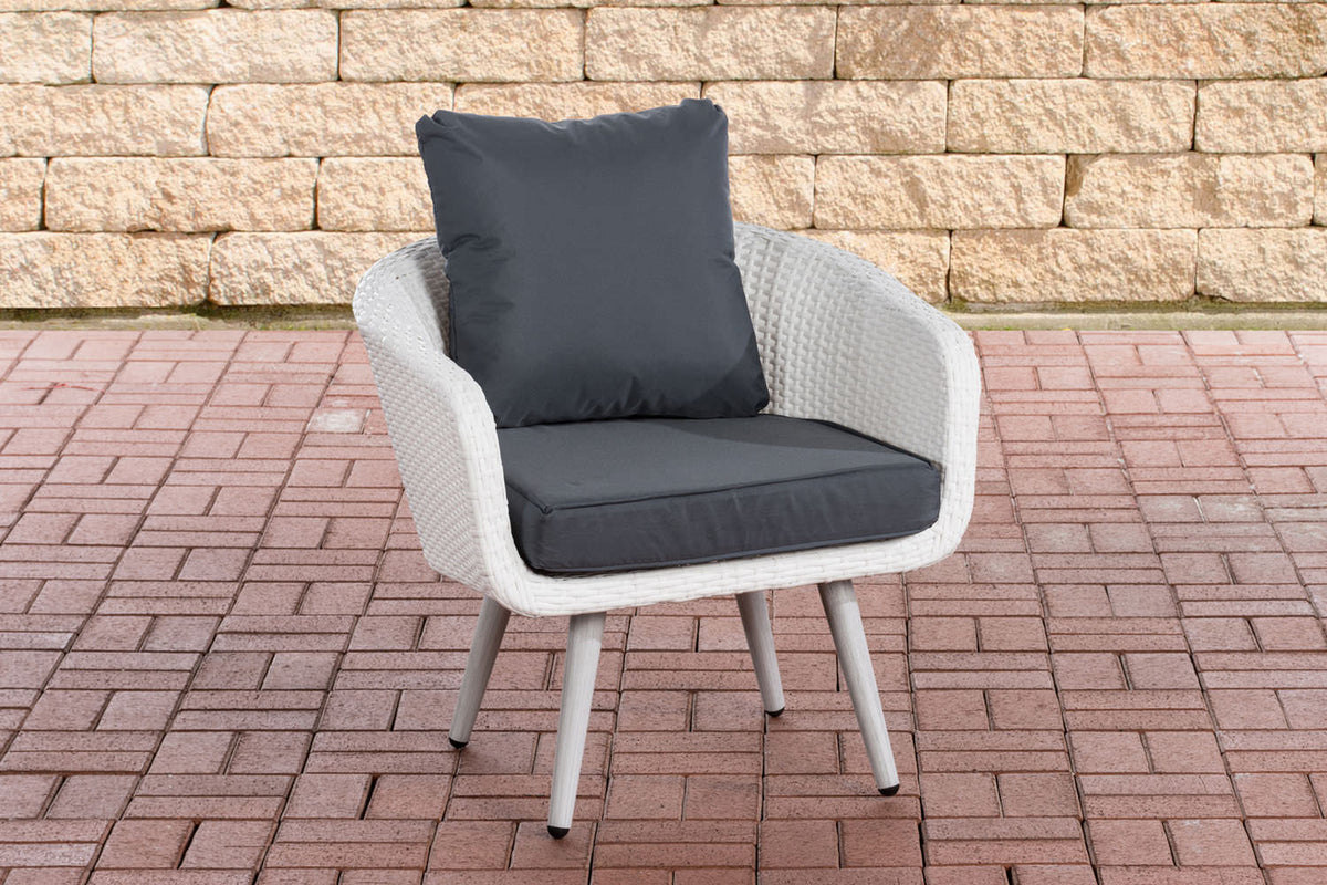 Fauteuil Ameland plat ijzergrijs 40 cm (lichtgrijs)