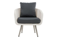 Fauteuil Ameland plat ijzergrijs 40 cm (lichtgrijs) (2)