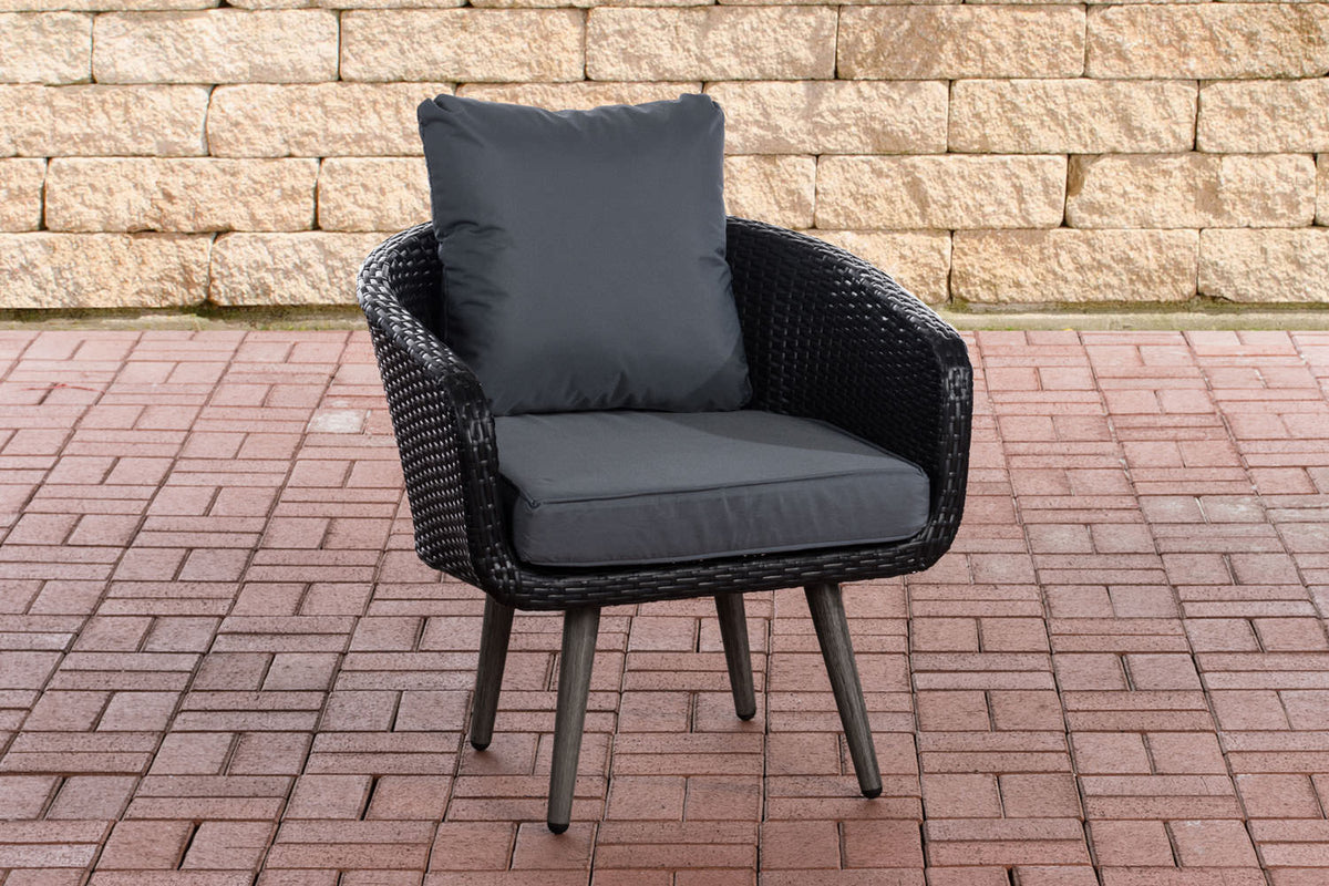 Fauteuil Ameland plat ijzergrijs 40 cm (donkergrijs)