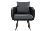 Fauteuil Ameland plat ijzergrijs 40 cm (donkergrijs) (2)
