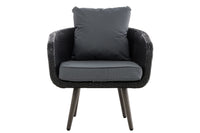 Fauteuil Ameland plat ijzergrijs 40 cm (donkergrijs) (2)