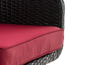 Fauteuil Ameland plat robijnrood 40 cm (donkergrijs) (6)