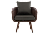 Fauteuil Ameland plat antraciet 40 cm (donkerbruin) (2)