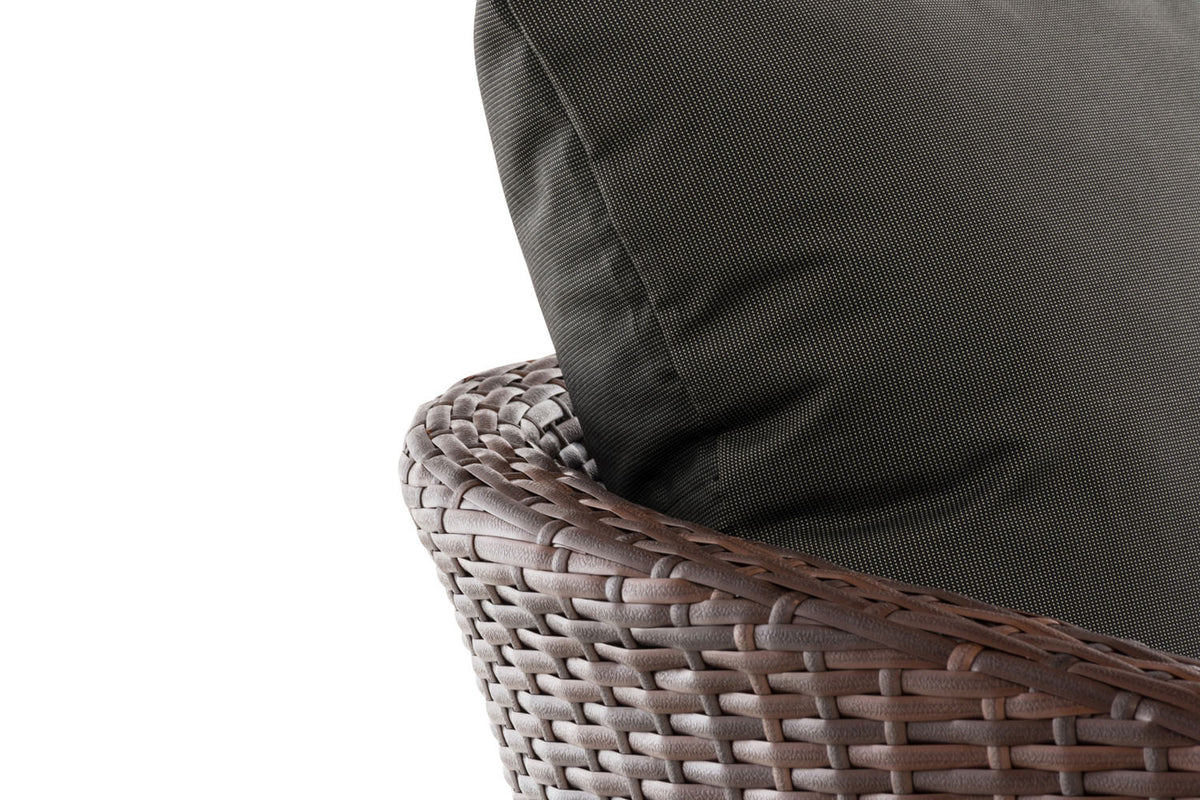 Fauteuil Ameland plat antraciet 40 cm (donkerbruin) (4)