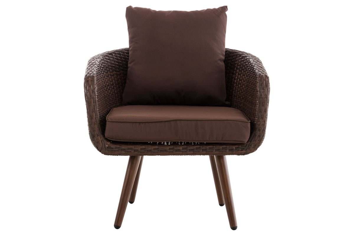 Fauteuil Ameland plat terrabruin 40 cm (donkerbruin) (2)