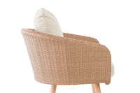 Fauteuil Ameland plat crèmewit 45 cm (lichtbruin) (3)