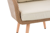 Fauteuil Ameland plat crèmewit 45 cm (lichtbruin) (5)