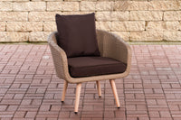 Fauteuil Ameland plat terrabruin 45 cm (lichtbruin)
