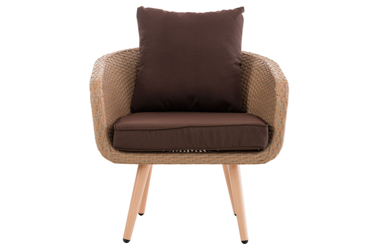 Fauteuil Ameland plat terrabruin 45 cm (lichtbruin) (2)
