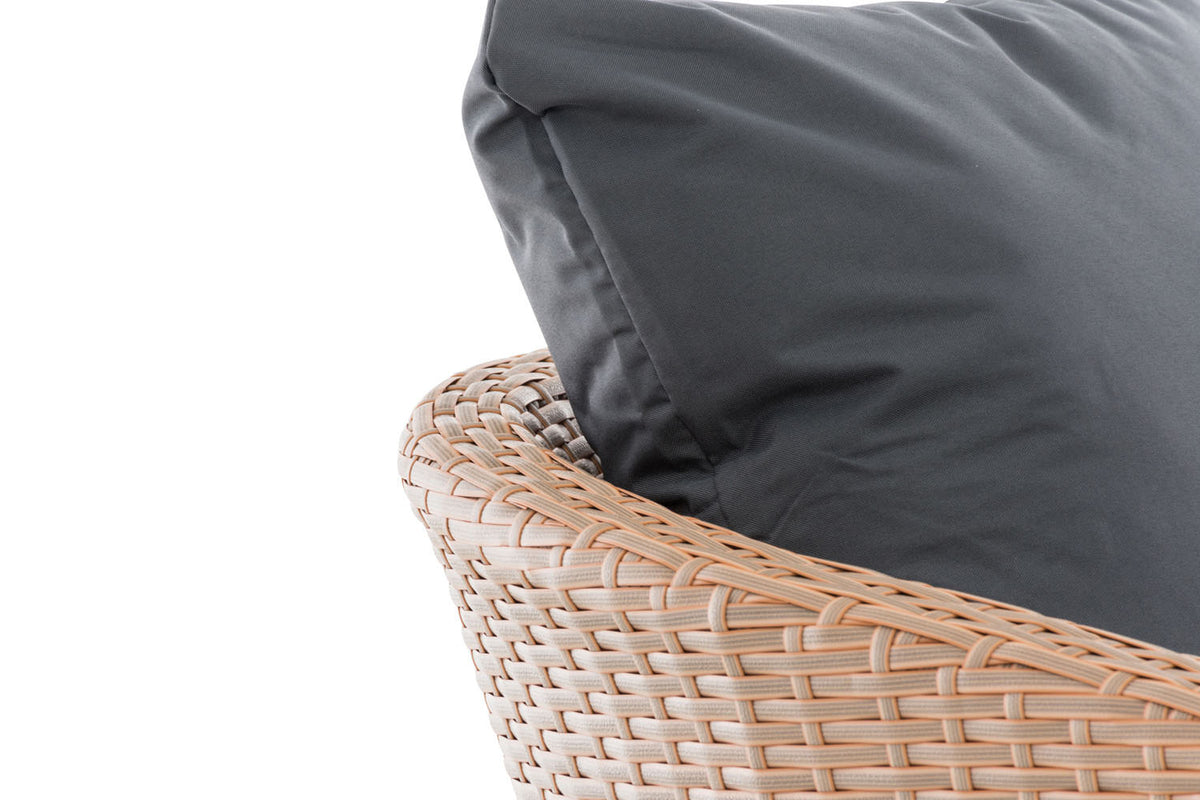 Fauteuil Ameland plat ijzergrijs 45 cm (lichtbruin) (4)