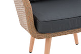 Fauteuil Ameland plat ijzergrijs 45 cm (lichtbruin) (5)