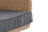 Fauteuil Ameland plat ijzergrijs 45 cm (lichtbruin) (6)