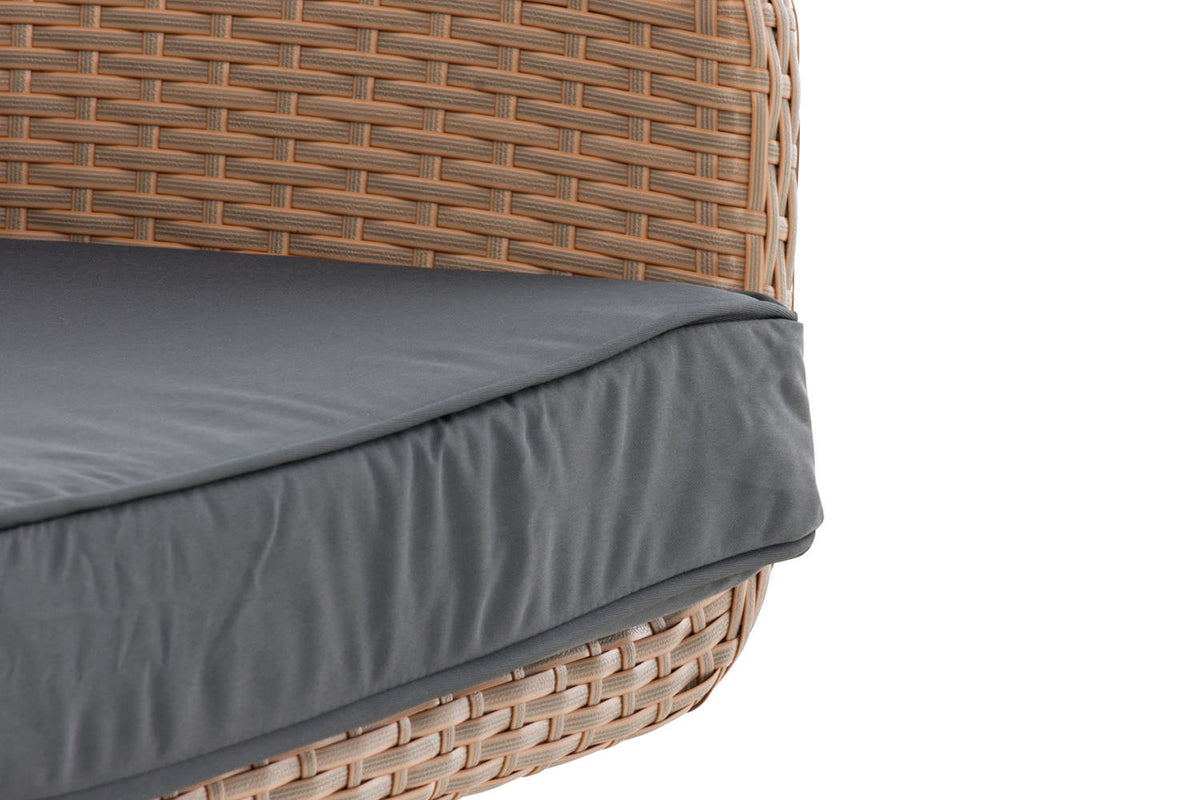 Fauteuil Ameland plat ijzergrijs 45 cm (lichtbruin) (6)