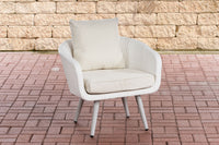 Fauteuil Ameland plat crèmewit 45 cm (lichtgrijs)