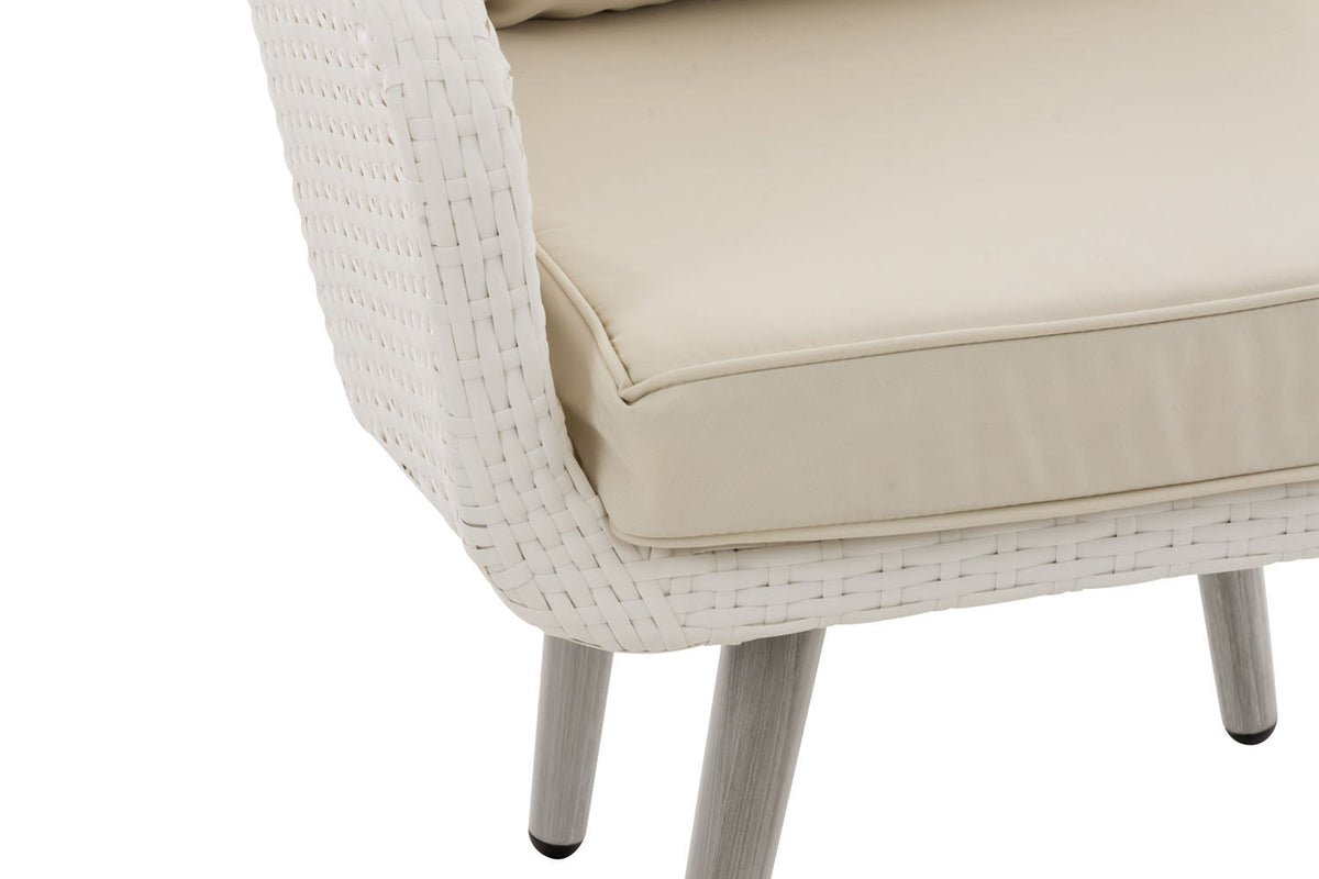 Fauteuil Ameland plat crèmewit 45 cm (lichtgrijs) (5)
