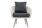 Fauteuil Ameland plat ijzergrijs 45 cm (lichtgrijs) (2)