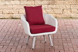 Fauteuil Ameland plat robijnrood 45 cm (lichtgrijs)