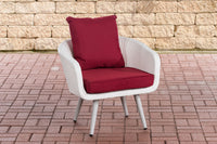 Fauteuil Ameland plat robijnrood 45 cm (lichtgrijs)