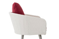 Fauteuil Ameland plat robijnrood 45 cm (lichtgrijs) (3)