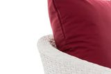 Fauteuil Ameland plat robijnrood 45 cm (lichtgrijs) (4)
