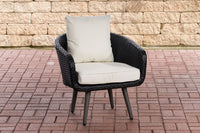 Fauteuil Ameland plat crèmewit 45 cm (donkergrijs)