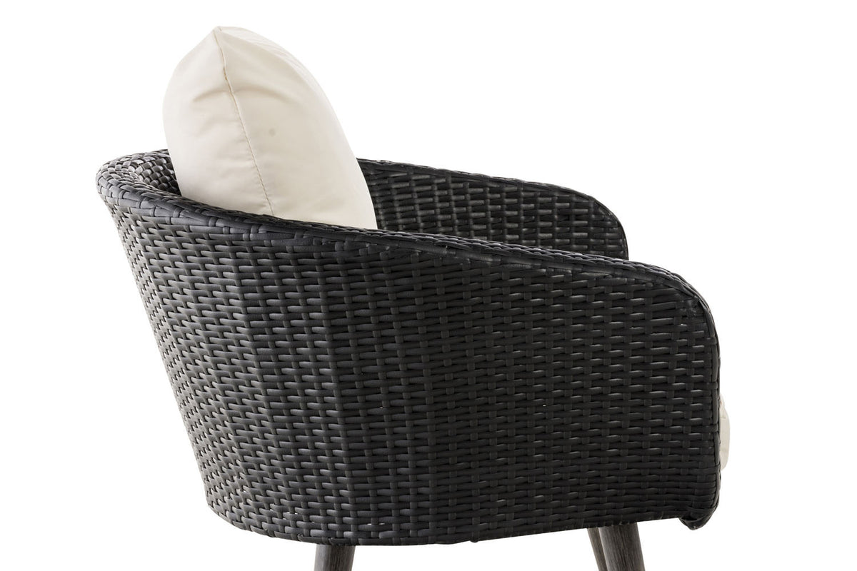 Fauteuil Ameland plat crèmewit 45 cm (donkergrijs) (3)