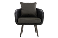 Fauteuil Ameland plat antraciet 45 cm (donkergrijs) (2)