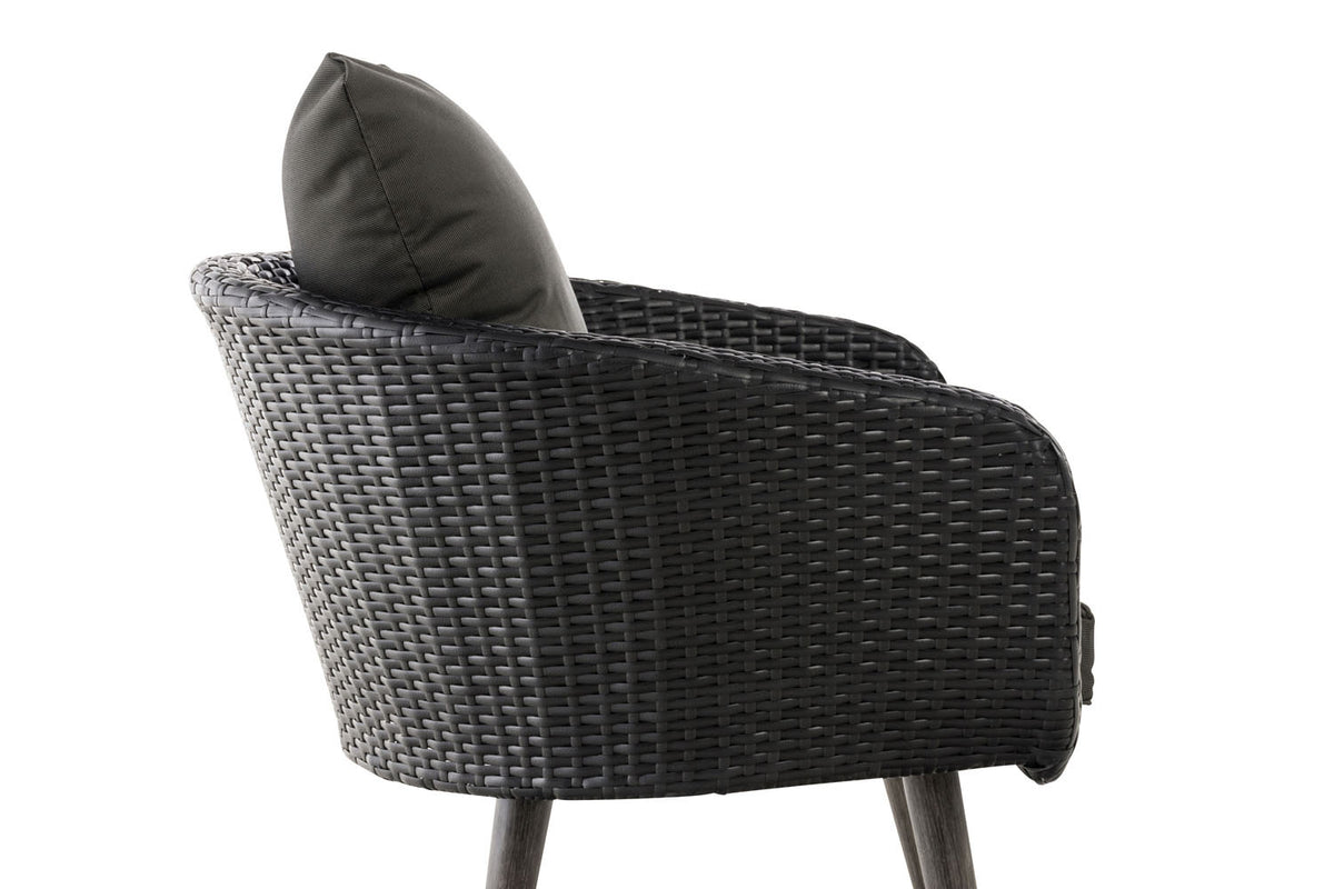 Fauteuil Ameland plat antraciet 45 cm (donkergrijs) (3)