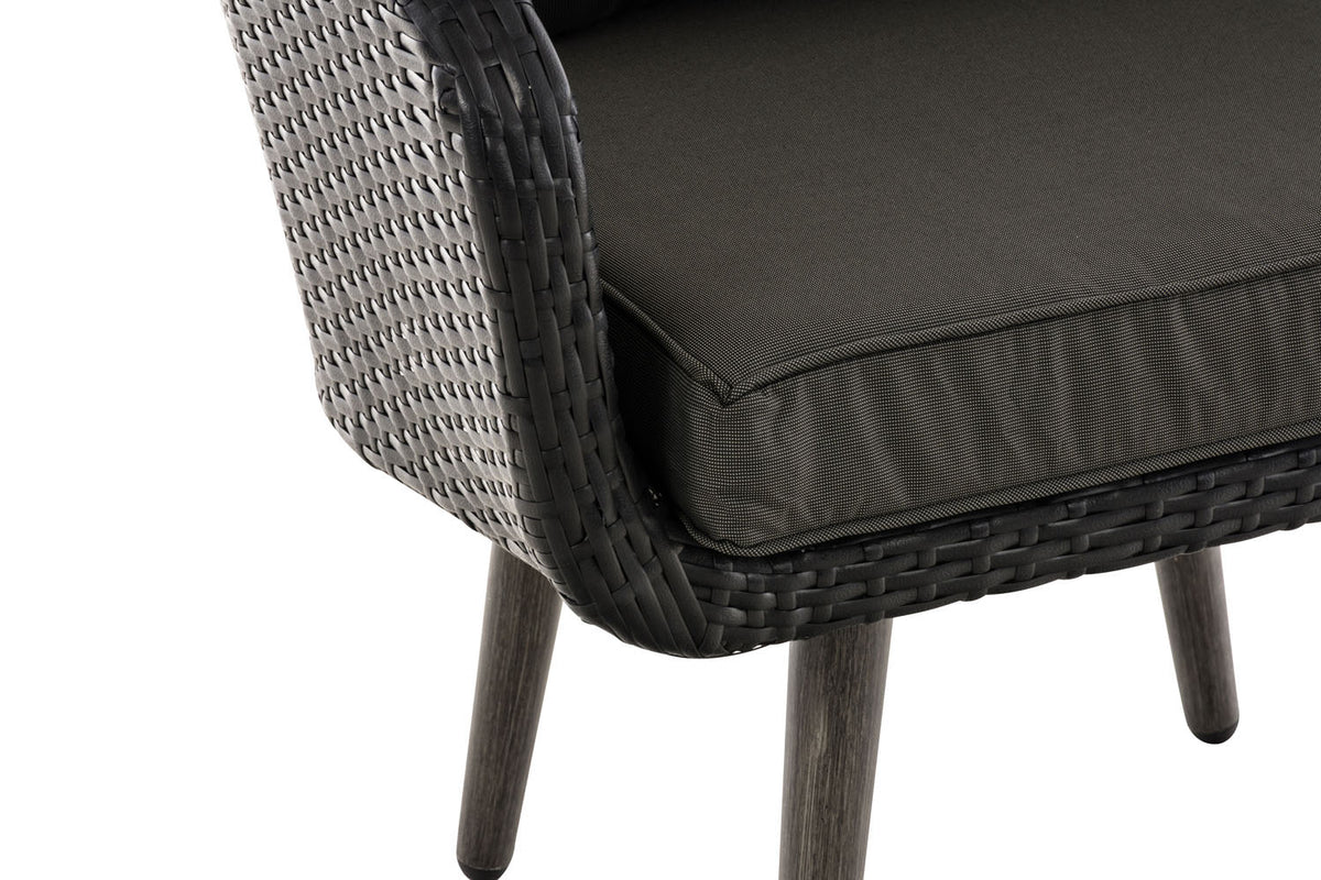 Fauteuil Ameland plat antraciet 45 cm (donkergrijs) (5)