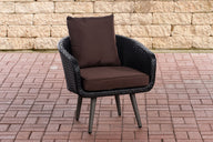 Fauteuil Ameland plat terrabruin 45 cm (donkergrijs)