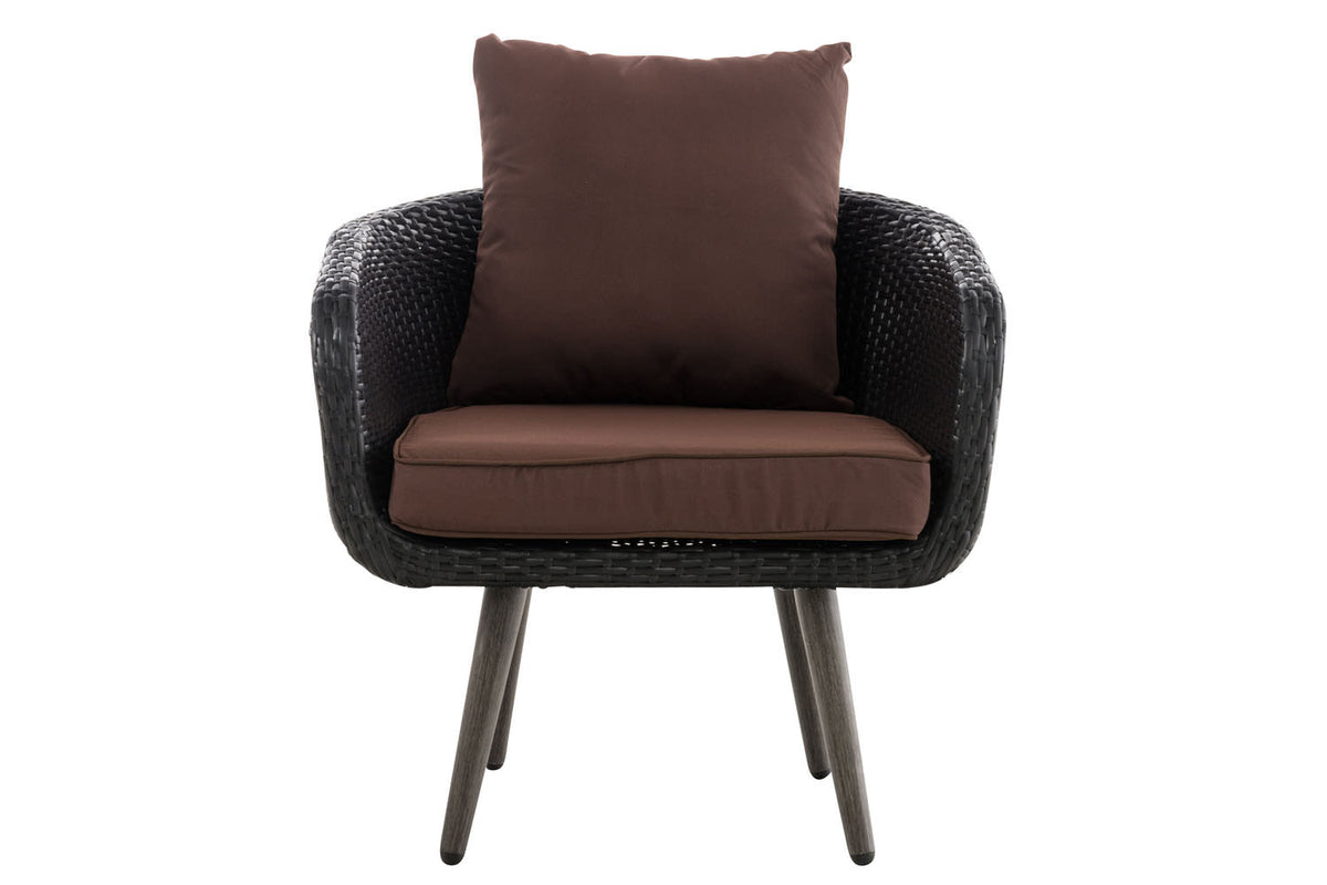 Fauteuil Ameland plat terrabruin 45 cm (donkergrijs) (2)