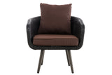 Fauteuil Ameland plat terrabruin 45 cm (donkergrijs) (2)