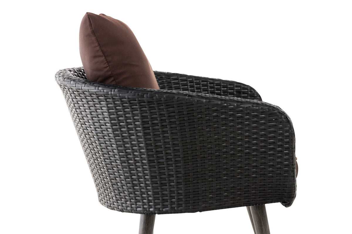 Fauteuil Ameland plat terrabruin 45 cm (donkergrijs) (3)