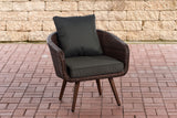 Fauteuil Ameland plat antraciet 45 cm (donkerbruin)