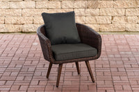 Fauteuil Ameland plat antraciet 45 cm (donkerbruin)