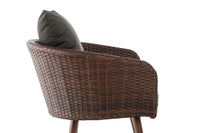 Fauteuil Ameland plat antraciet 45 cm (donkerbruin) (3)