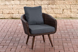 Fauteuil Ameland plat ijzergrijs 45 cm (Donkerbruin)