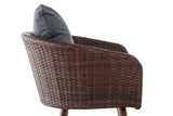 Fauteuil Ameland plat ijzergrijs 45 cm (Donkerbruin) (3)