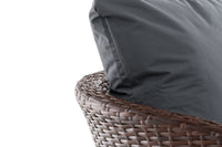 Fauteuil Ameland plat ijzergrijs 45 cm (Donkerbruin) (4)