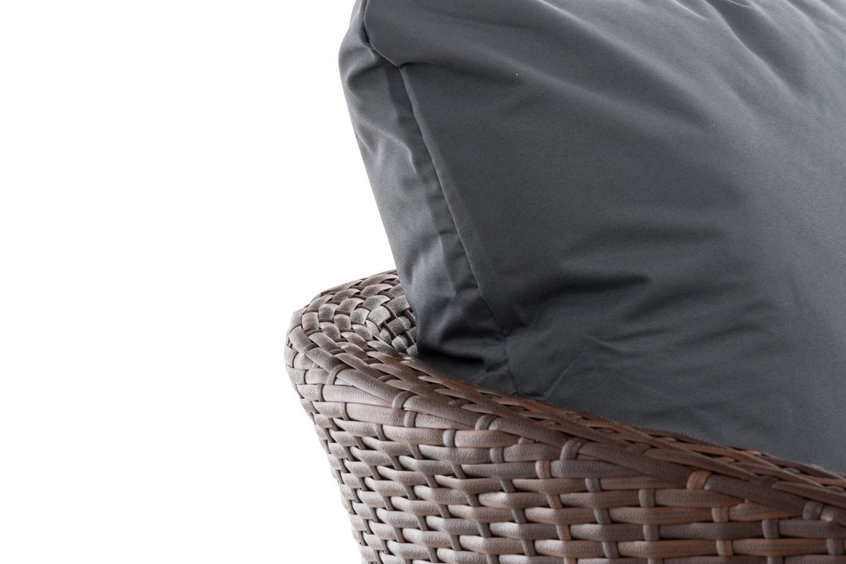 Fauteuil Ameland plat ijzergrijs 45 cm (Donkerbruin) (4)
